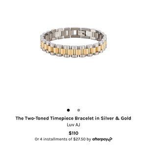 Luv AJ Two-toned Timepiece Bracelet